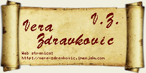 Vera Zdravković vizit kartica